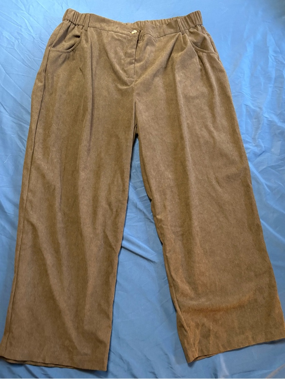 Women’s Brown Corduroy Wide-Leg Pants